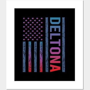 Blue Red Flag - Deltona Posters and Art